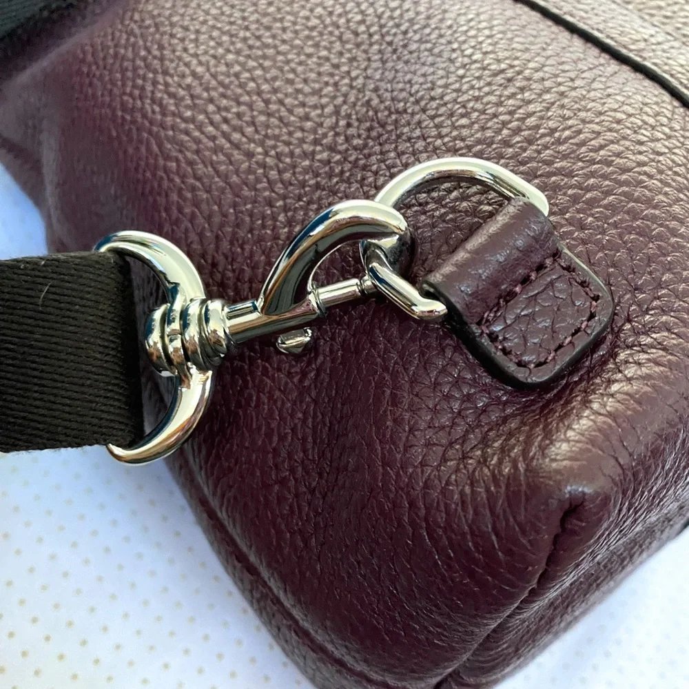 Henri Bendel small leather jetsetter convertible backpack (Oxblood - Picture 11 of 16